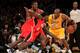 Kobe double teamed