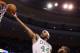 BOSTON, MA - FEBRUARY 15: Chris Wilcox #44 of the Boston Celtics takes a shot over Greg Monroe #10 of the Detroit Pistons on February 15, 2012 at TD Garden in Boston, Massachusetts. NOTE TO USER: User expressly acknowledges and agrees that, by downloading and or using this photograph, User is consenting to the terms and conditions of the Getty Images License Agreement. (Photo by Elsa/Getty Images)