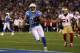 SAN DIEGO, CA - DECEMBER 16: Wide receiver Vincent Jackson #83 of the San Diego Chargers scores a touchdown on an 11-yard pass in the second quarter against the San Francisco 49ers at Qualcomm Stadium on December 16, 2010 in San Diego, California. (Photo by Donald Miralle/Getty Images)