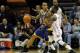 CHARLOTTE, NC - JANUARY 14: Monta Ellis #8 of the Golden State Warriors posts up Kemba Walker #1 of the Charlotte Bobcats during their game at Time Warner Cable Arena on January 14, 2012 in Charlotte, North Carolina. NOTE TO USER: User expressly acknowledges and agrees that, by downloading and or using this photograph, User is consenting to the terms and conditions of the Getty Images License Agreement. (Photo by Streeter Lecka/Getty Images)