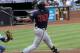 Gomez gets game-winning hit for Gwinnett against Durham last July. Photo by Kailey Farmer