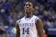 LEXINGTON, KY - JANUARY 21: Michael Kidd-Gilchrist #14 of the Kentucky Wildcats celebrates during the game against the Alabama Crimson Tide at Rupp Arena on January 21, 2012 in Lexington, Kentucky. (Photo by Andy Lyons/Getty Images)