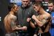 Yamamoto and Lee at the weigh-ins. Photo by Esther Lin, MMA fighting.