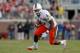 TALLAHASSEE, FL - NOVEMBER 12: Lamar Miller #6 of the Miami Hurricanes rushes during a game against the Florida State Seminoles at Doak Campbell Stadium on November 12, 2011 in Tallahassee, Florida. (Photo by Mike Ehrmann/Getty Images)