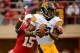 LINCOLN, NE - NOVEMBER 25: Wide receiver Marvin McNutt #7 of the Iowa Hawkeyes is wrapped up by cornerback Alfonzo Dennard #15 of the Nebraska Cornhuskers during their game at Memorial Stadium November 25, 2011 in Lincoln, Nebraska. Nebraska defeated Iowa 20-7. (Photo by Eric Francis/Getty Images)