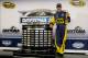 DAYTONA BEACH, FL - FEBRUARY 27: Matt Kenseth, driver of the #17 Best Buy Ford, poses with the Harley J. Earl Trophy in Victory Lane after winning the NASCAR Sprint Cup Series Daytona 500 at Daytona International Speedway on February 27, 2012 in Daytona Beach, Florida. (Photo by Todd Warshaw/Getty Images for NASCAR)