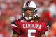 COLUMBIA, SC - NOVEMBER 28: Stephon Gilmore #5 of the South Carolina Gamecocks runs off the field during the game against the Clemson Tigers at Williams-Brice Stadium on November 28, 2009 in Columbia, South Carolina. (Photo by Scott Halleran/Getty Images)