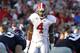 OXFORD, MS - OCTOBER 15: Defensive back Mark Barron #4 of the Alabama Crimson Tide lines up against Mississippi on October 15, 2011 at Vaught- Hemingway Stadium in Oxford, Mississippi. (Photo by Butch Dill/Getty Images)