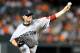 BALTIMORE, MD - SEPTEMBER 28: Jon Lester #31 of the Boston Red Sox pitches against the Baltimore Orioles at Oriole Park at Camden Yards on September 28, 2011 in Baltimore, Maryland. (Photo by Greg Fiume/Getty Images)