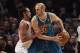 CHICAGO, IL - FEBRUARY 28: Chris Kaman #35 of the New Orleans Hornets tries to move against Joakim Noah #13 of the Chicago Bulls at the United Center on February 28, 2012 in Chicago, Illinois. The Bulls defeated the Hornets 99-95. NOTE TO USER: User expressly acknowledges and agrees that, by downloading and or using this photograph, User is consenting to the terms and conditions of the Getty Images License Agreement. (Photo by Jonathan Daniel/Getty Images)