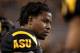 TEMPE, AZ - SEPTEMBER 09: Linebacker Vontaze Burfict #7 of the Arizona State Sun Devils warms up before the college football game against the Missouri Tigers at Sun Devil Stadium on September 9, 2011 in Tempe, Arizona. The Sun Devils defeated the Tigers 37-30 in overtime. (Photo by Christian Petersen/Getty Images)