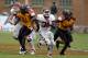 COLLEGE PARK, MD - SEPTEMBER 24: Running back Bernard Pierce #30 of the Temple Owls outruns the Maryland Terrapins defense for a second quarter touchdown at Byrd Stadium on September 24, 2011 in College Park, Maryland. (Photo by Rob Carr/Getty Images)