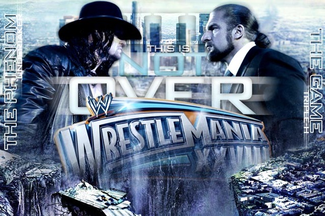 The Undertaker vs HHH Legendary Moments Poster Limited to 250 WrestleMania  28