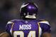 MINNEAPOLIS - OCTOBER 17: Wide receiver Randy Moss #84 the Minnesota Vikings looks on prior to the start of the game against the Dallas Cowboys at Mall of America Field on October 17, 2010 in Minneapolis, Minnesota. (Photo by Jeff Gross/Getty Images)