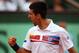 PARIS, FRANCE - JUNE 03: Novak Djokovic of Serbia celebrates a point during the men's singles semi final match between Roger Federer of Switzerland and Novak Djokovic of Serbia on day thirteen of the French Open at Roland Garros on June 3, 2011 in Paris, France. (Photo by Alex Livesey/Getty Images)