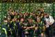 ADELAIDE, AUSTRALIA - MARCH 08: Australian players celebrate with the trophy after winning the third One Day International Final series match between Australia and Sri Lanka at Adelaide Oval on March 8, 2012 in Adelaide, Australia. (Photo by Cameron Spencer/Getty Images)