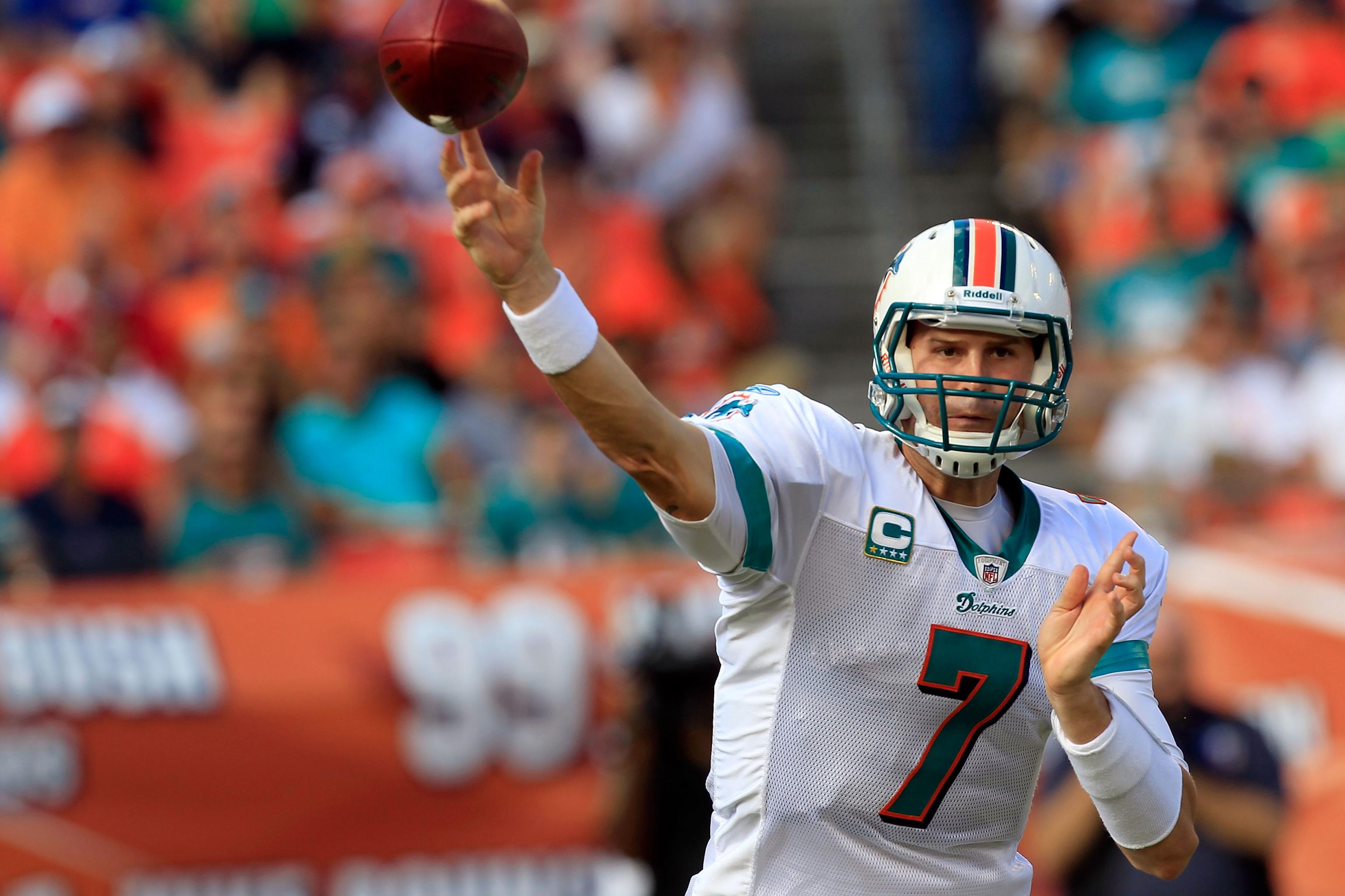 Chad Henne - Miami Dolphins White Pants - Korked Bats