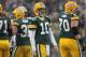 GREEN BAY, WI - JANUARY 01: Matt Flynn #10 of the Green Bay Packers smiles as time runs out of a game against the Detroit Lions at Lambeau Field on January 1, 2012 in Green Bay, Wisconsin. The Packers defeated the Lions 45-41. (Photo by Jonathan Daniel/Getty Images)