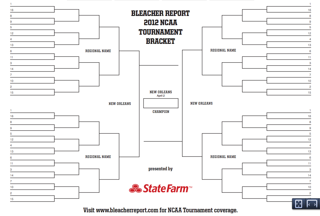 Printable Ncaa Bracket 2012 Brackets You Can Print Bleacher Report Latest News Videos And 6482