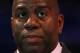ORLANDO, FL - FEBRUARY 26: NBA legend Earvin 'Magic' Johnson looks on during the 2012 NBA All-Star Game at the Amway Center on February 26, 2012 in Orlando, Florida. NOTE TO USER: User expressly acknowledges and agrees that, by downloading and or using this photograph, User is consenting to the terms and conditions of the Getty Images License Agreement. (Photo by Ronald Martinez/Getty Images)