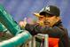 MIAMI, FL - MARCH 06: Miami Marlins manager Ozzie Guillen looks on during a game against the University of Miami Hurricanes at Marlins Park on March 6, 2012 in Miami, Florida. (Photo by Mike Ehrmann/Getty Images)