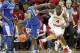 BLOOMINGTON, IN - DECEMBER 10: Victor Oladipo #4 of the Indiana Hoosiers and Doron Lamb #20 of the Kentucky Wildcats battle for a loose ballduring the Indiana 73-72 victory at Assembly Hall on December 10, 2011 in Bloomington, Indiana. (Photo by Andy Lyons/Getty Images)