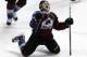 Gabriel Landeskog celebrates his overtime game-winning goal