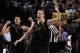 PORTLAND, OR - MARCH 21: (C) Robbie Hummel #4 of the Purdue Boilermakers along with (L) Chris Kramer #3 and (R) E'Twaun Moore #33 celebrate after defeating the Washington Huskies during the second round of the NCAA Division I Men's Basketball Tournament at the Rose Garden on March 21, 2009 in Portland, Oregon. The Boilermakers defeated the Huskies 76-74 to advance to the Sweet 16. (Photo by Jonathan Ferrey/Getty Images)