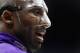 WASHINGTON, DC - MARCH 07: Kobe Bryant #24 of the Los Angeles Lakers looks on during warms up prior to the start of the Lakers game against the Washington Wizards at the Verizon Center on March 7, 2012 in Washington, DC. NOTE TO USER: User expressly acknowledges and agrees that, by downloading and or using this photograph, User is consenting to the terms and conditions of the Getty Images License Agreement. (Photo by Rob Carr/Getty Images)