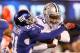 EAST RUTHERFORD, NJ - NOVEMBER 14: Martellus Bennett #80 of the Dallas Cowboys is tackled by Kenny Phillips #21 of the New York Giants on November 14, 2010 at the New Meadowlands Stadium in East Rutherford, New Jersey. (Photo by Jim McIsaac/Getty Images)