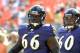 MIAMI, FL - JANUARY 4: Guard Ben Grubbs #66 of the Baltimore Ravens sets for play against the Miami Dolphins in an NFL Wildcard Playoff Game at Dolphins Stadium on January 4, 2009 in Miami, Florida. (Photo by Al Messerschmidt/Getty Images)