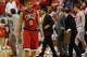 LAS VEGAS, NV - MARCH 09: Oscar Bellfield #0 of the UNLV Rebels walks back to his bench late in the team's 72-67 loss to the New Mexico Lobos in a semifinal game of the Conoco Mountain West Conference Basketball tournament at the Thomas & Mack Center March 9, 2012 in Las Vegas, Nevada. (Photo by Ethan Miller/Getty Images)