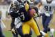 PITTSBURGH, PA - DECEMBER 24: Mike Wallace #17 of the Pittsburgh Steelers runs after the catch against the St. Louis Rams during the game on December 24, 2011 at Heinz Field in Pittsburgh, Pennsylvania. The Steelers won 27-0. (Photo by Justin K. Aller/Getty Images)