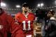SAN FRANCISCO, CA - JANUARY 22: Alex Smith #11 of the San Francisco 49ers walks off the field at the end of the NFC Championship Game against the New York Giants at Candlestick Park on January 22, 2012 in San Francisco, California. The Giants beat the 49ers 20-17. (Photo by Thearon W. Henderson/Getty Images)