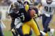 PITTSBURGH, PA - DECEMBER 24: Mike Wallace #17 of the Pittsburgh Steelers runs after the catch against the St. Louis Rams during the game on December 24, 2011 at Heinz Field in Pittsburgh, Pennsylvania. The Steelers won 27-0. (Photo by Justin K. Aller/Getty Images)