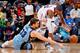ATLANTA, GA - FEBRUARY 02: Marc Gasol #33 of the Memphis Grizzlies dives for a loose ball against Josh Smith #5 of the Atlanta Hawks at Philips Arena on February 2, 2012 in Atlanta, Georgia. NOTE TO USER: User expressly acknowledges and agrees that, by downloading and or using this photograph, User is consenting to the terms and conditions of the Getty Images License Agreement. (Photo by Kevin C. Cox/Getty Images)