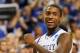 ATLANTA, GA - MARCH 23: Michael Kidd-Gilchrist #14 of the Kentucky Wildcats celebrates during their 102 to 90 win over the Indiana Hoosiers during the 2012 NCAA Men's Basketball South Regional Semifinal game at the Georgia Dome on March 23, 2012 in Atlanta, Georgia. (Photo by Kevin C. Cox/Getty Images)