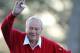 AUGUSTA, GA - APRIL 07: Arnold Palmer waves to the gallery prior to start the first round of the 2011 Masters Tournament at Augusta National Golf Club on April 7, 2011 in Augusta, Georgia. (Photo by Jamie Squire/Getty Images)