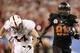 Justin Blackmon on his way to paydirt in Fiesta Bowl