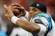 ATLANTA, GA - OCTOBER 16: Cam Newton #1 of the Carolina Panthers warms up on the sidelines in the last few minutes of the game against the Atlanta Falcons at Georgia Dome on October 16, 2011 in Atlanta, Georgia. (Photo by Kevin C. Cox/Getty Images)