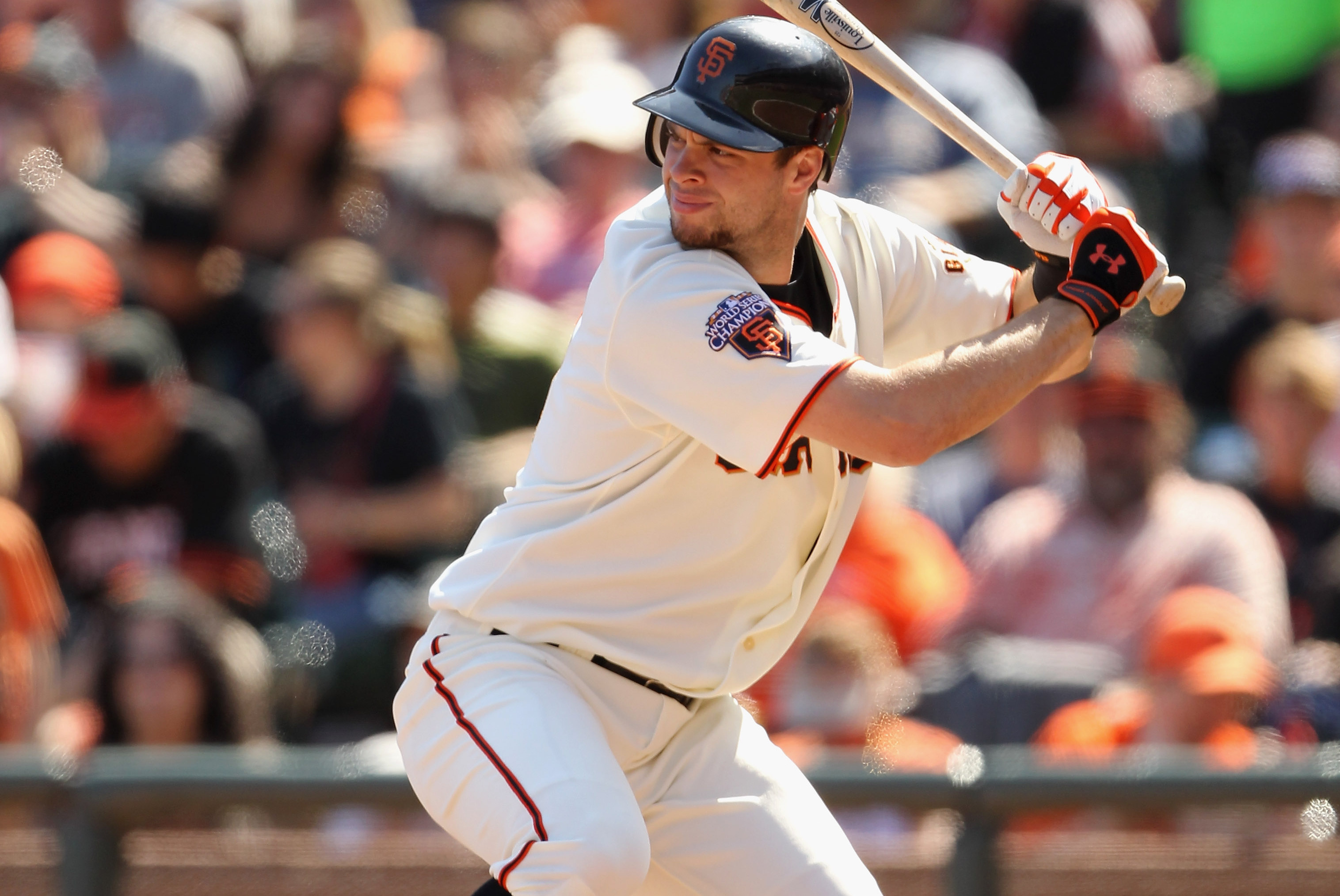 San Francisco Giants infielder Brandon Belt (9) during game against the New  York Mets at Citi Field in Queens, New York, April 30, 2016. Mets defeated  Giants 6-5. (Tomasso DeRosa via AP Stock Photo - Alamy