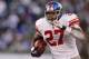 EAST RUTHERFORD, NJ - DECEMBER 24: Brandon Jacobs #27 of the New York Giants runs for a touchdown against the New York Jets during the second half of a game at MetLife Stadium on December 24, 2011 in East Rutherford. New Jersey. (Photo by Rich Schultz /Getty Images)