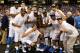 ATLANTA, GA - MARCH 25: The Kentucky Wildcats celebrate defeating the Baylor Bears 82 to 70 during the 2012 NCAA Men's Basketball South Regional Final at the Georgia Dome on March 25, 2012 in Atlanta, Georgia. (Photo by Streeter Lecka/Getty Images)