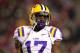 OXFORD, MS - NOVEMBER 19: Morris Claiborne #17 of the LSU Tigers looks on against the Ole Miss Rebels on November 19, 2011 at Vaught-Hemingway Stadium in Oxford, Mississippi. LSU beat Mississippi 52-3. (Photo by Joe Murphy/Getty Images)