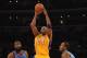 LOS ANGELES, CA - MARCH 29: Kobe Bryant #24 of the Los Angeles Lakers makes a pass in front of James Harden #13 and Serge Ibaka #9 of the Oklahoma City Thunder at Staples Center on March 29, 2012 in Los Angeles, California. NOTE TO USER: User expressly acknowledges and agrees that, by downloading and or using this photograph, User is consenting to the terms and conditions of the Getty Images License Agreement. (Photo by Harry How/Getty Images)