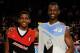 NEW YORK - APRIL 17: Kyrie Irving #1 and Harrison Barnes #40 pose after the National Game at the 2010 Jordan Brand classic at Madison Square Garden on April 17, 2010 in New York City. (Photo by Larry Busacca/Getty Images for Jordan Brand Classic)
