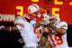 LINCOLN, NE - OCTOBER 8: Wide receiver Jamal Turner #10 of the Nebraska Cornhuskers fights for the ball with defensive back Orhian Johnson #19 of the Ohio State Buckeyes during their game at Memorial Stadium October 8, 2011 in Lincoln, Nebraska. (Photo by Eric Francis/Getty Images)