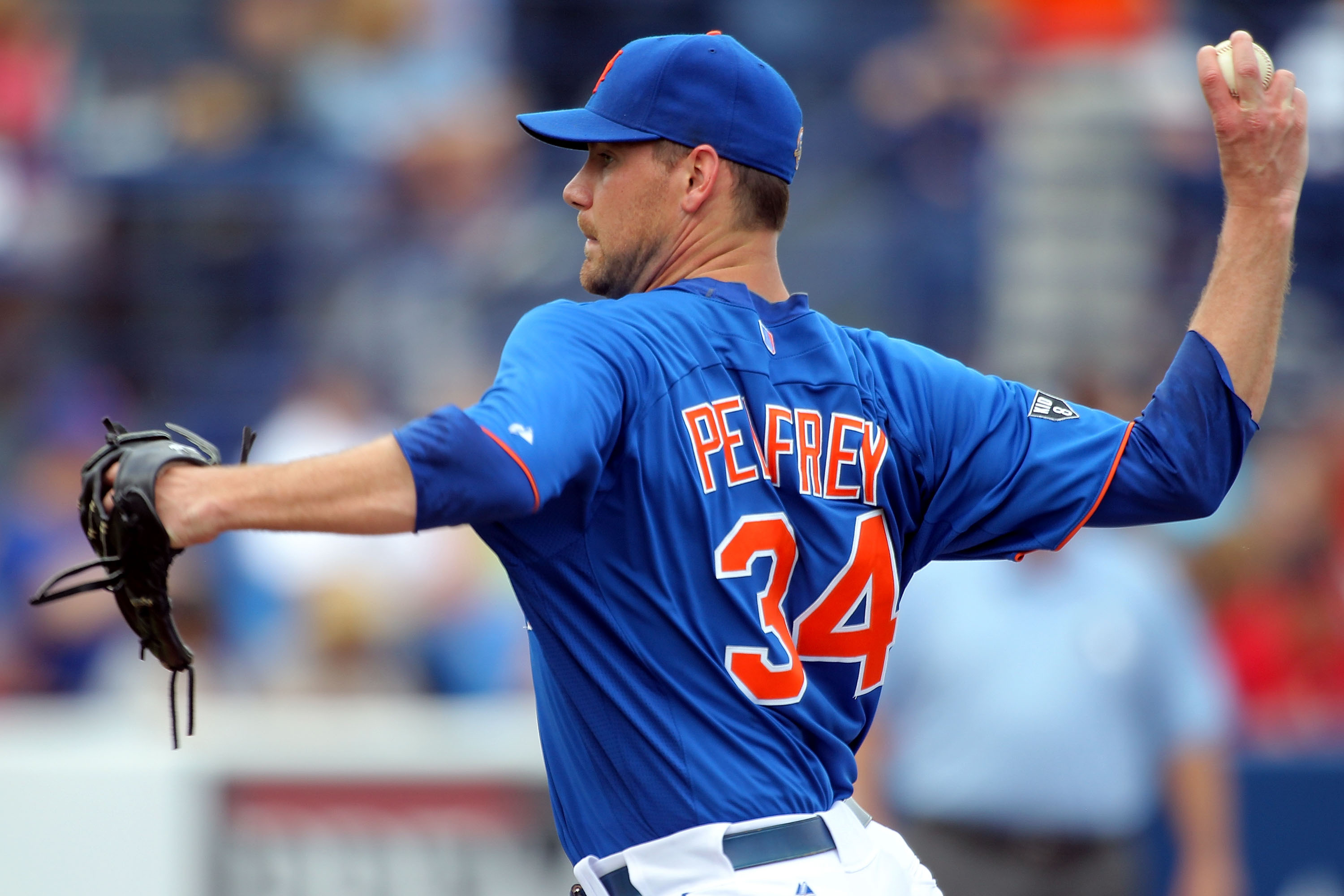 This is a 2012 photo of Mike Pelfrey of the New York Mets baseball