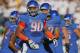 FORT COLLINS, CO - OCTOBER 15: Billy Winn #90 and the Boise State Broncos defense face the Colorado State Rams at Sonny Lubick Field at Hughes Stadium on October 15, 2011 in Fort Collins, Colorado. The Broncos defeated the Rams 63-13. (Photo by Doug Pensinger/Getty Images)