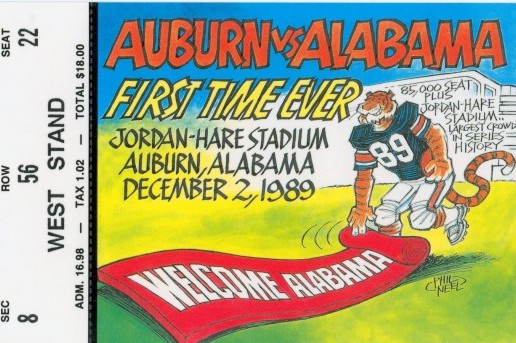 Classic Sec Football The 1989 Iron Bowl Between Auburn And